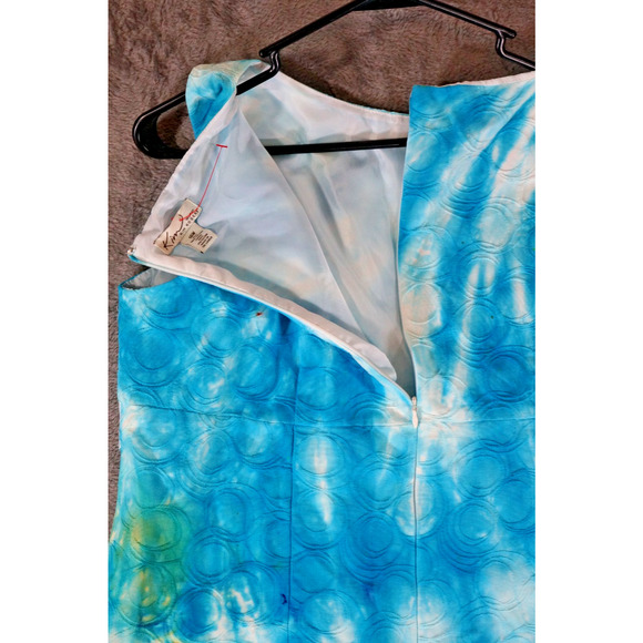 Kim Rogers Woman 16W Blue Tie-Dye Sleeveless Fit & Flare Dress Artisan Dyed - Picture 13 of 16